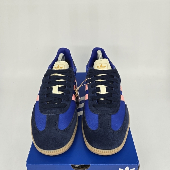 New adidas Samba OG 'Lucid Blue Night Indigo Satin' Women's Shoes Size 7 - Picture 2 of 8